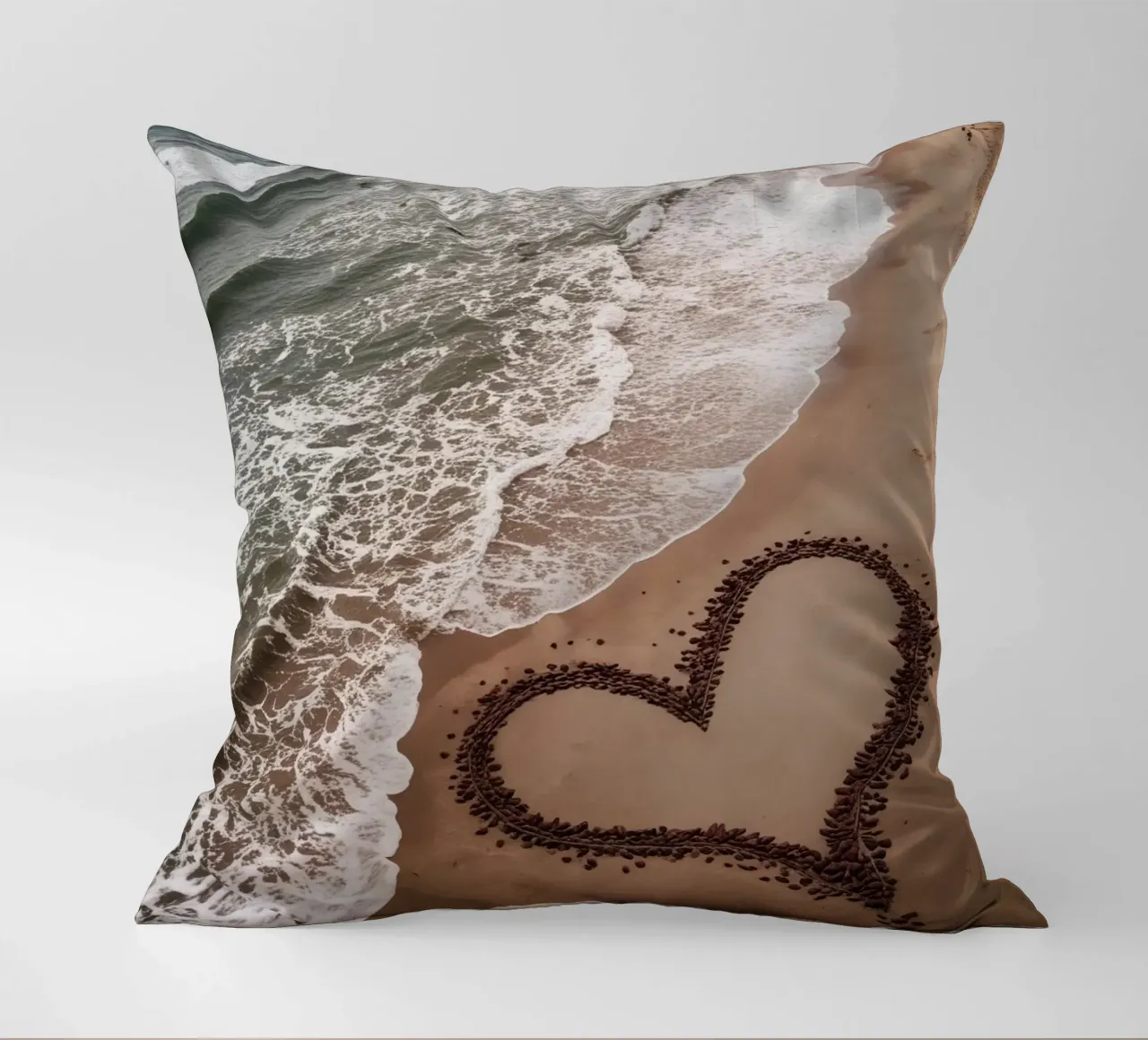Il cuore nella sabbia_1 cuscino da Pink- und LoveArt by LK