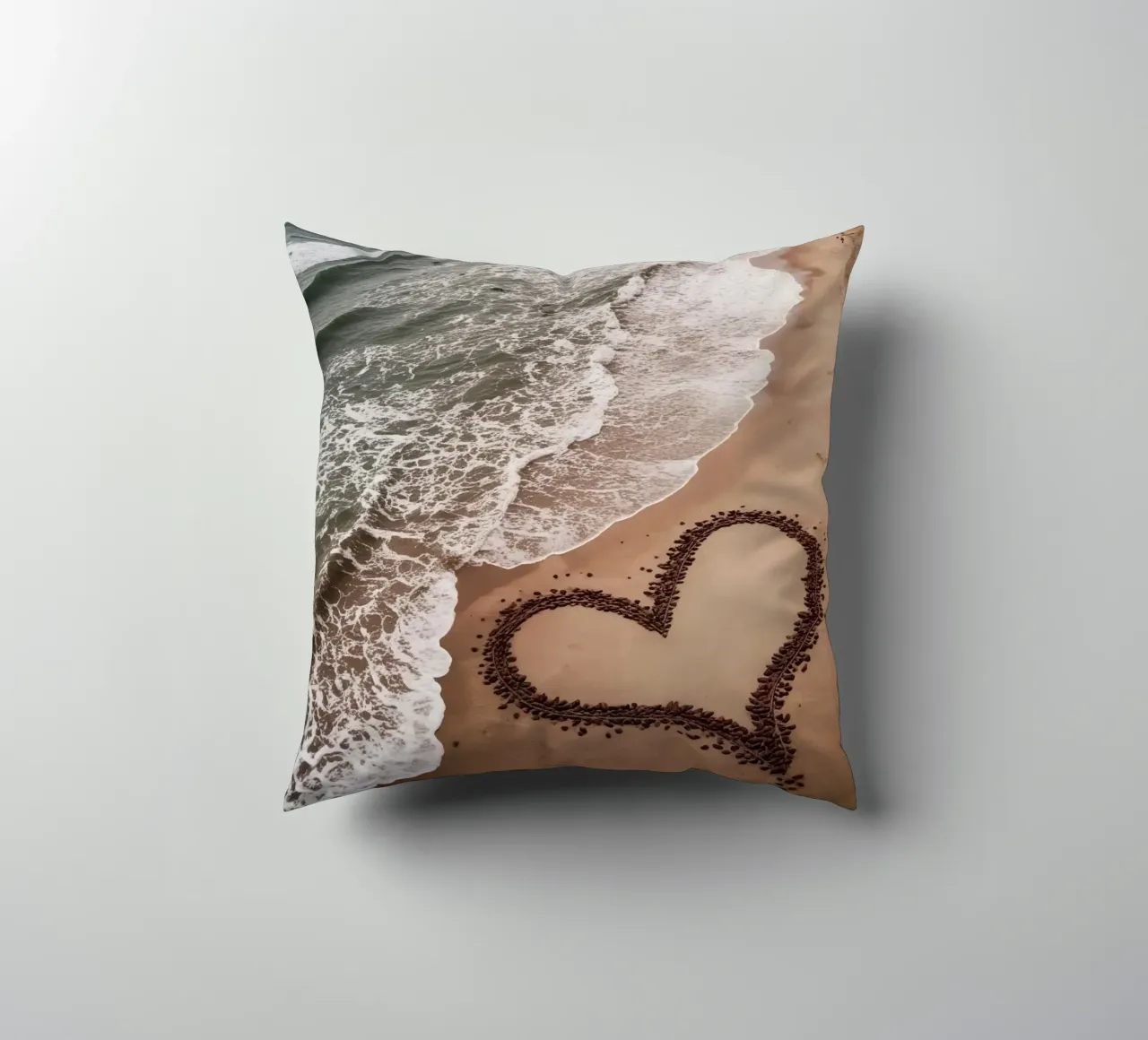 Il cuore nella sabbia_1 cuscino da Pink- und LoveArt by LK