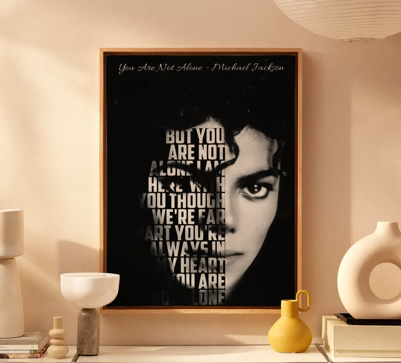 You Are Not Alone canvas with Floater frame by Gunawan Rb