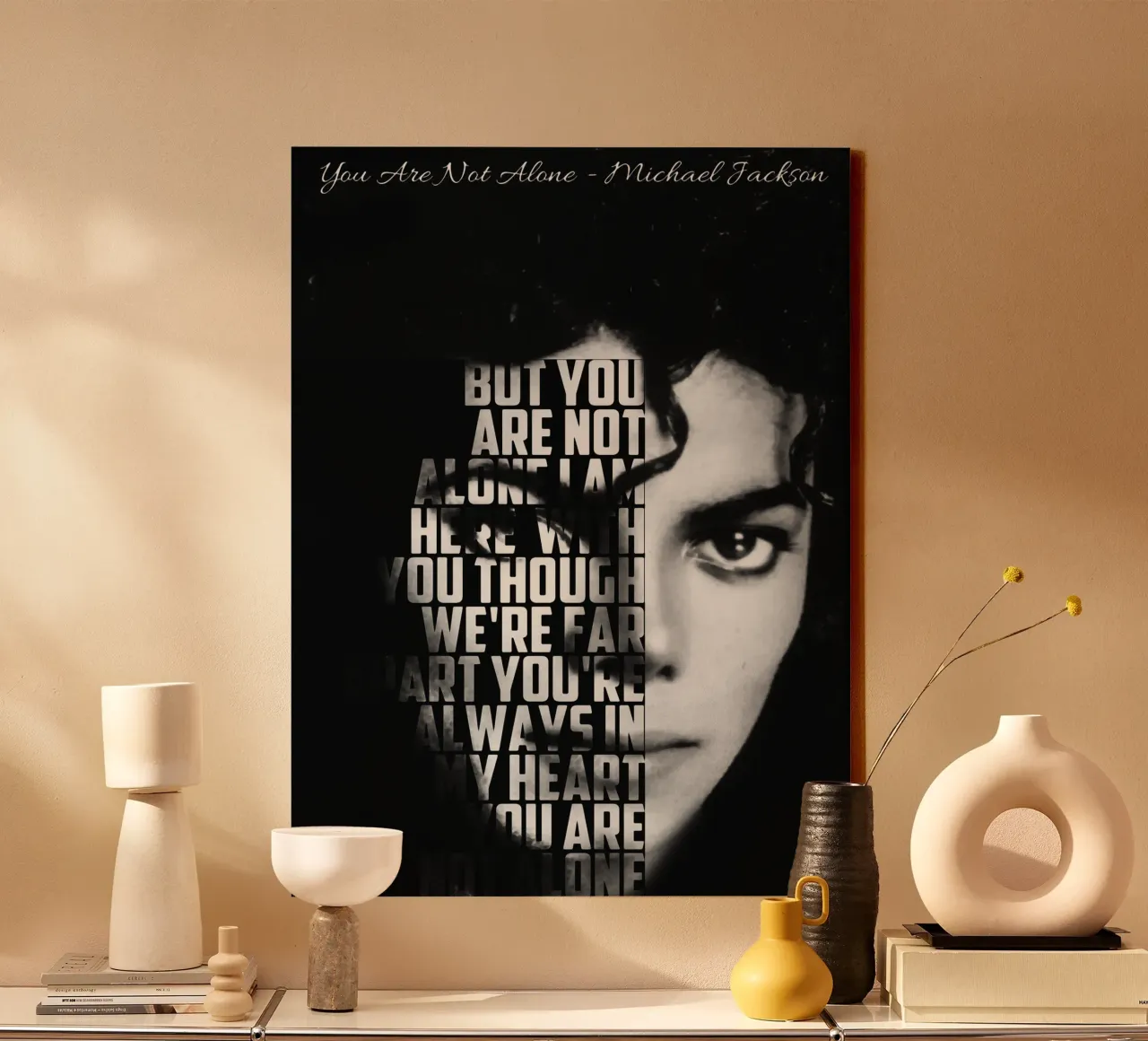 You Are Not Alone canvas with Floater frame by Gunawan Rb