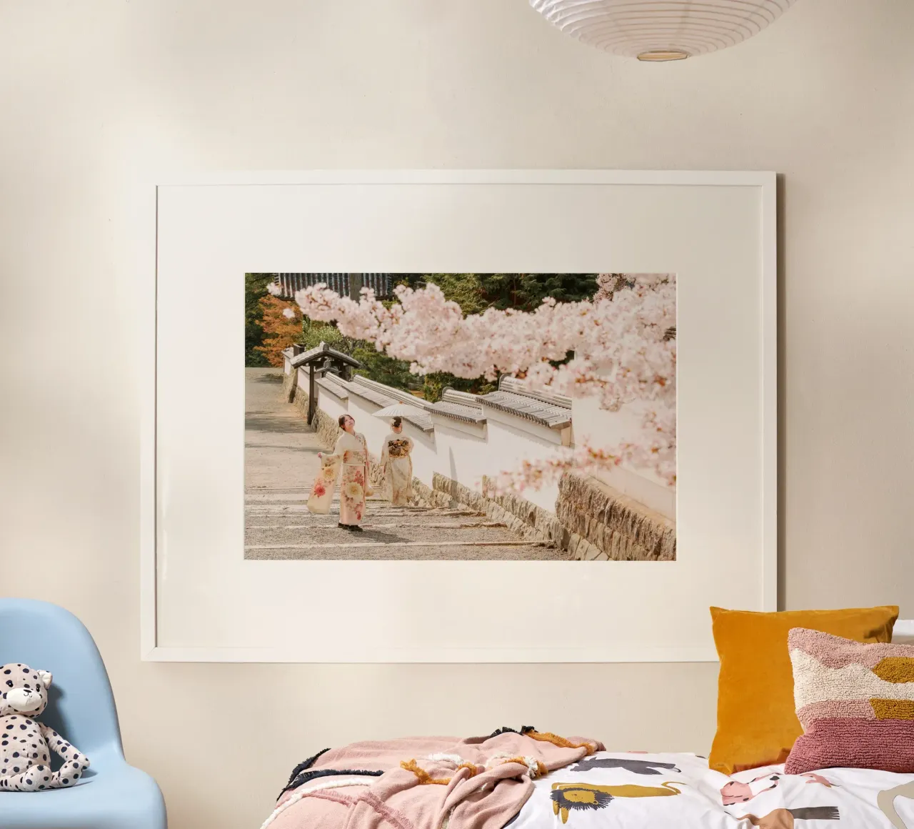 Geisha dei ciliegi in fiore a Kyoto, Giappone carta hahnemühle da mbgraphx2