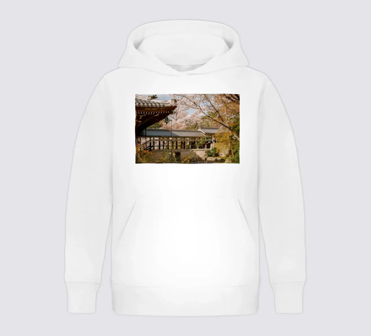 Tempio dei ciliegi in fiore a Kyoto, Giappone felpa bambino con cappuccio da mbgraphx2