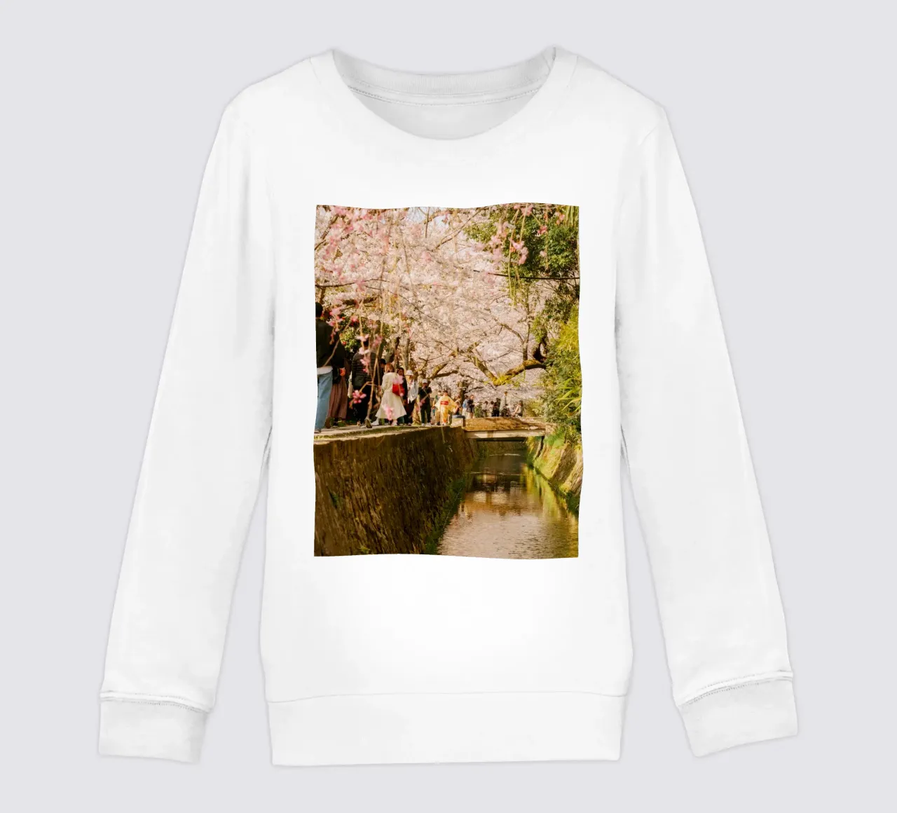 Canale dei ciliegi in fiore a Kyoto, Giappone felpa bambino da mbgraphx2