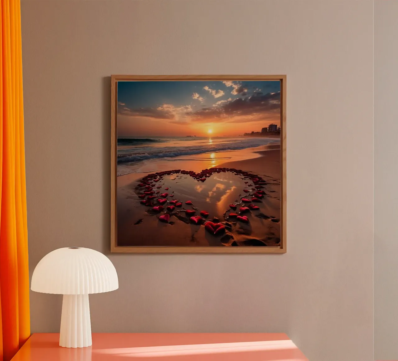 Cuori sulla spiaggia_1 alluminio dibond da Pink- und LoveArt by LK