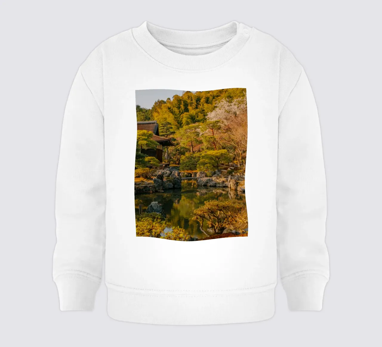 Tempio giapponese al tramonto a Kyoto, Giappone felpa neonato da mbgraphx2