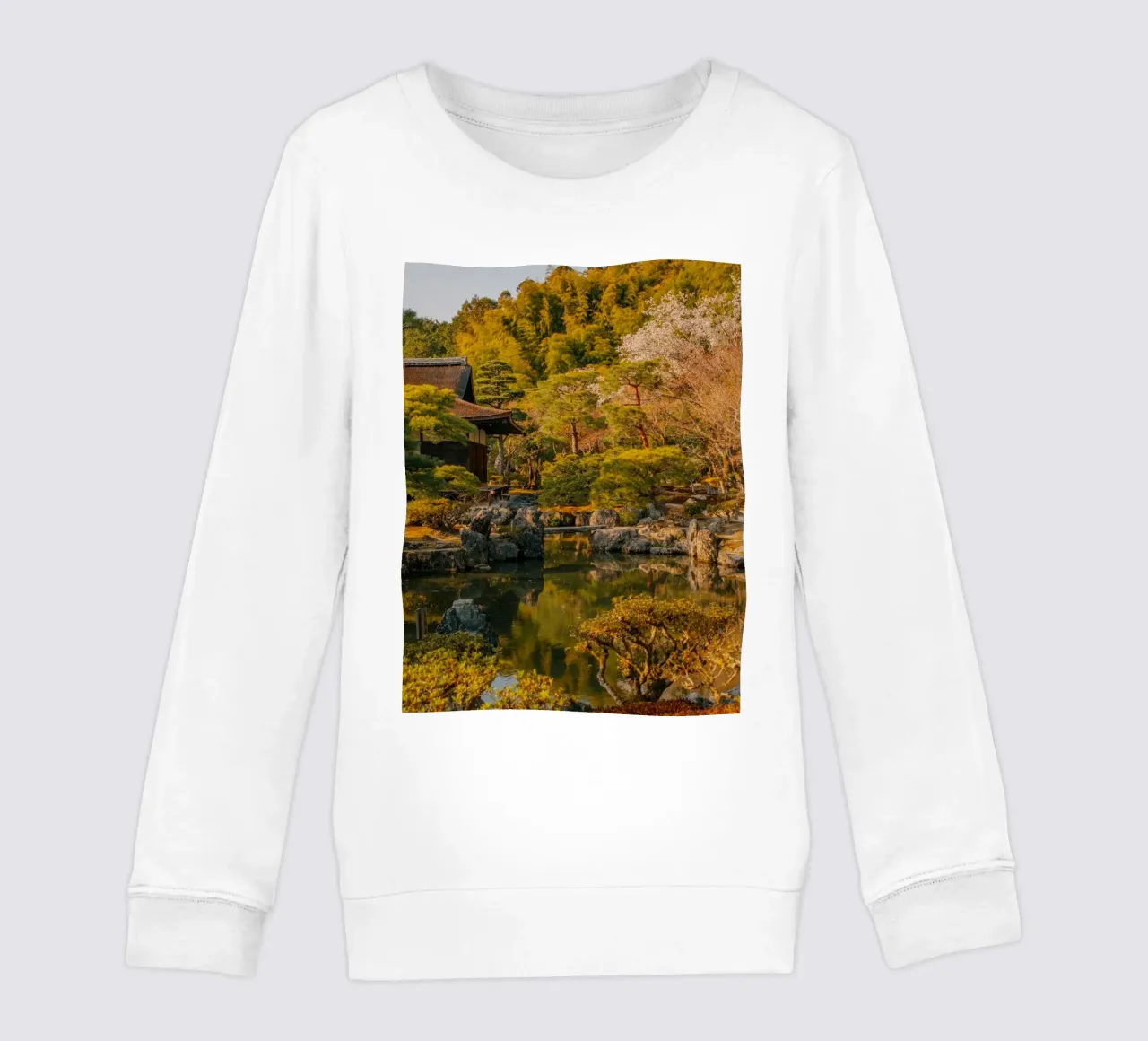 Tempio giapponese al tramonto a Kyoto, Giappone felpa bambino da mbgraphx2