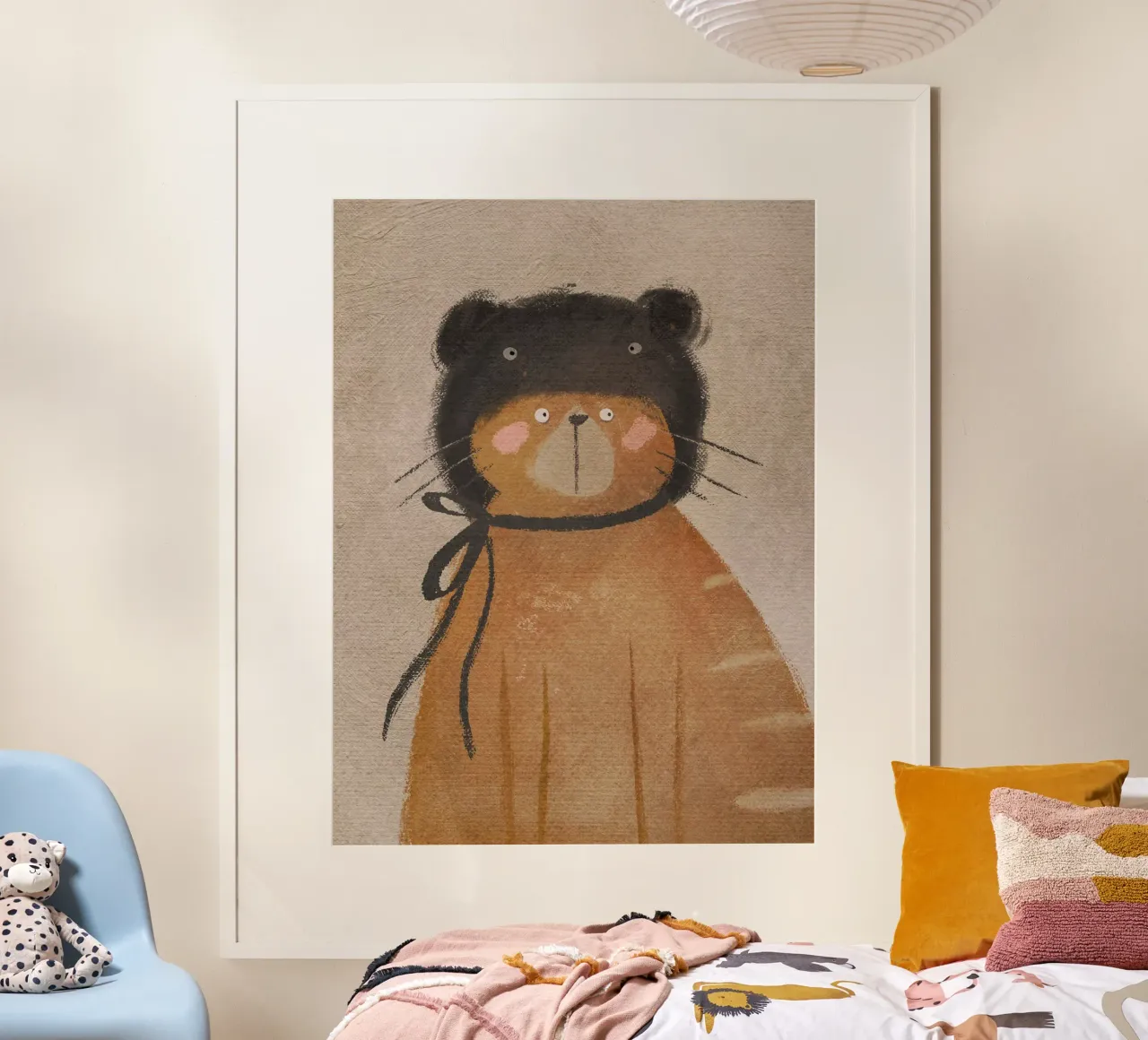 Nelli Suneli - Gatto con cappello poster con telaio in plastica da The Artcircle