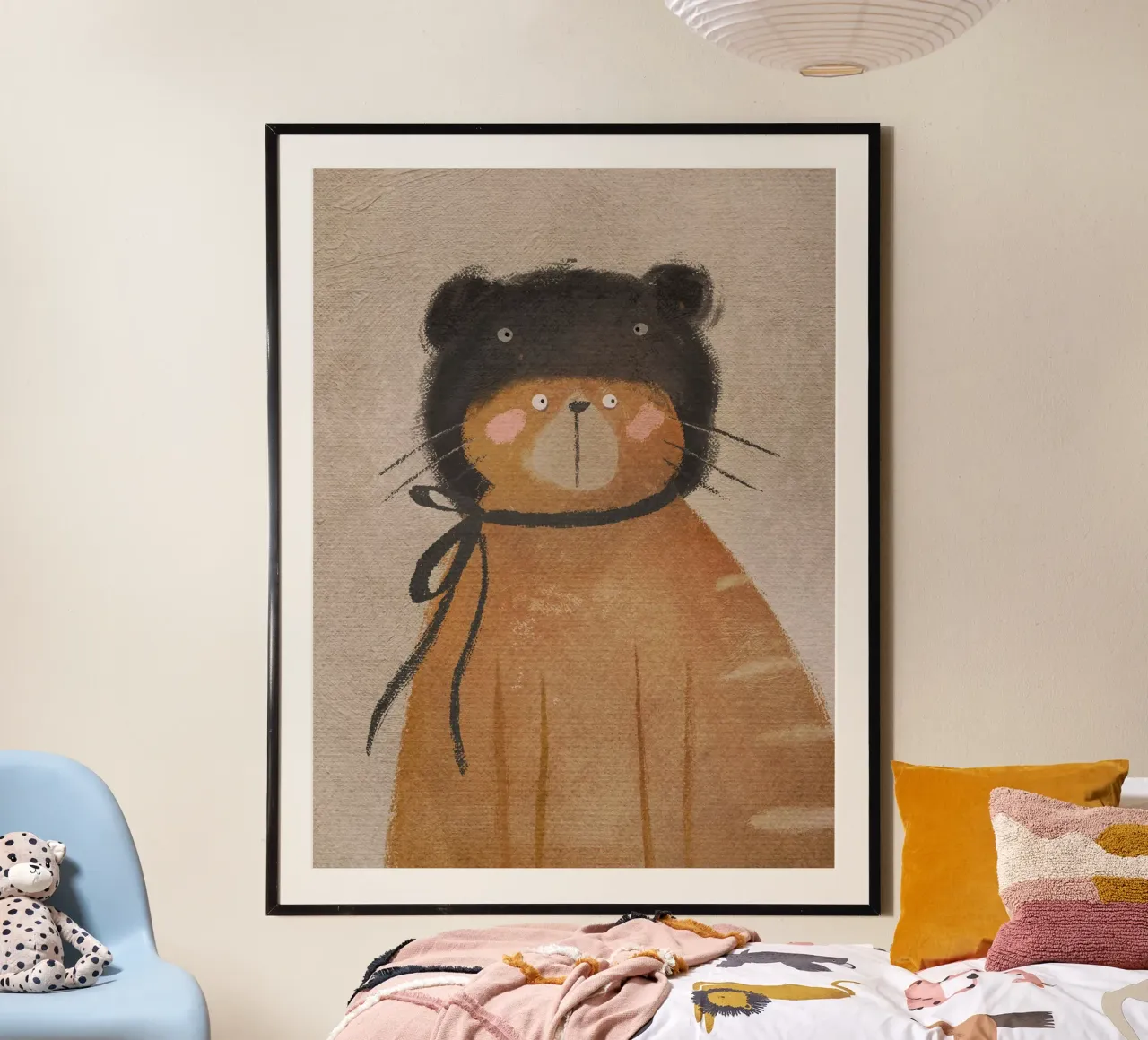 Nelli Suneli - Gatto con cappello poster con telaio in plastica da The Artcircle