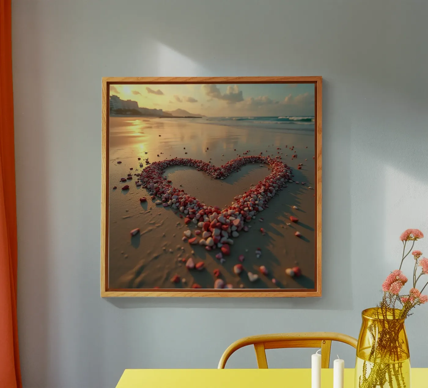 Cuori sulla spiaggia_2 plexiglass da Pink- und LoveArt by LK