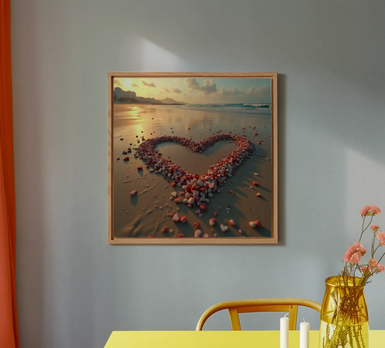 Cuori sulla spiaggia_2 alluminio dibond da Pink- und LoveArt by LK