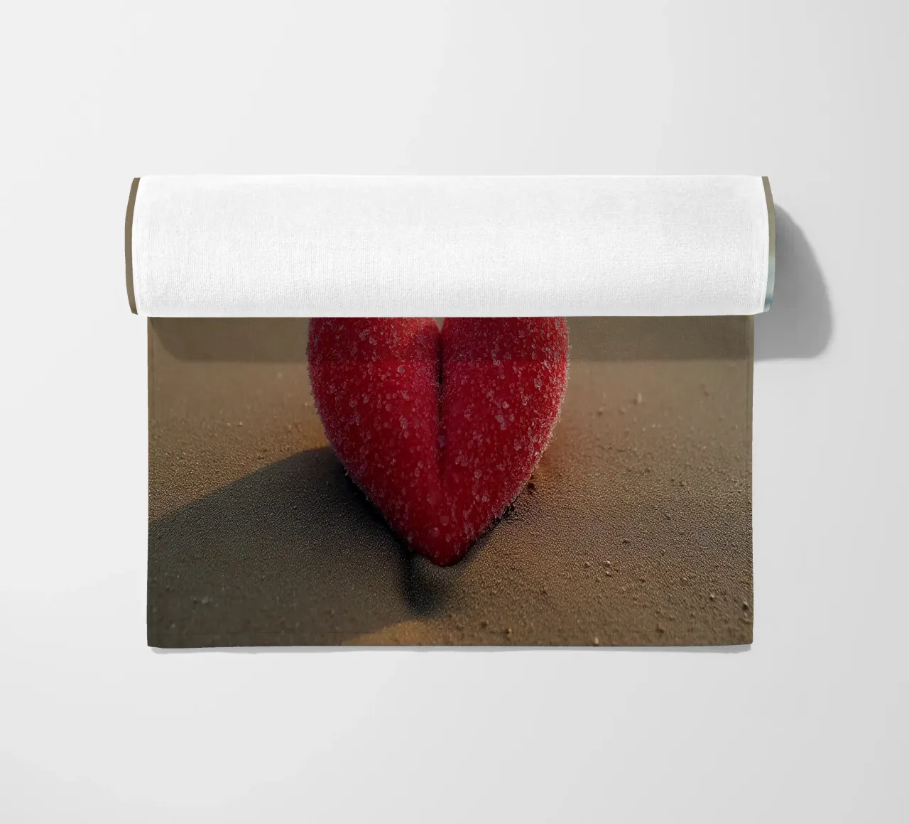 Cuori sulla spiaggia_3 telo mare da Pink- und LoveArt by LK