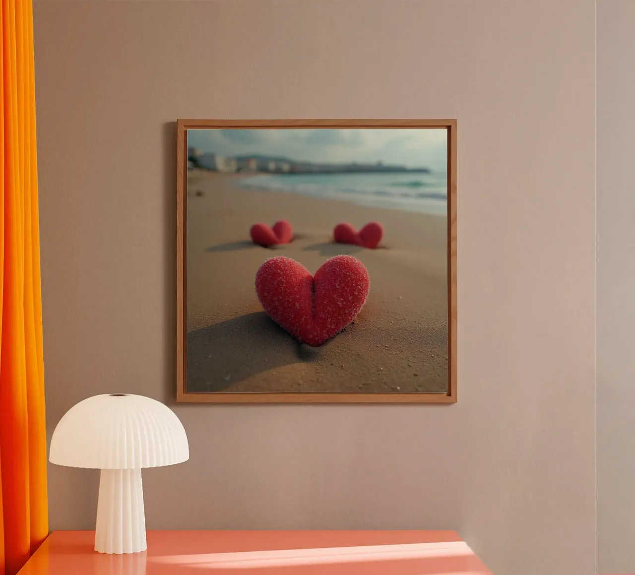 Cuori sulla spiaggia_3 alluminio dibond da Pink- und LoveArt by LK