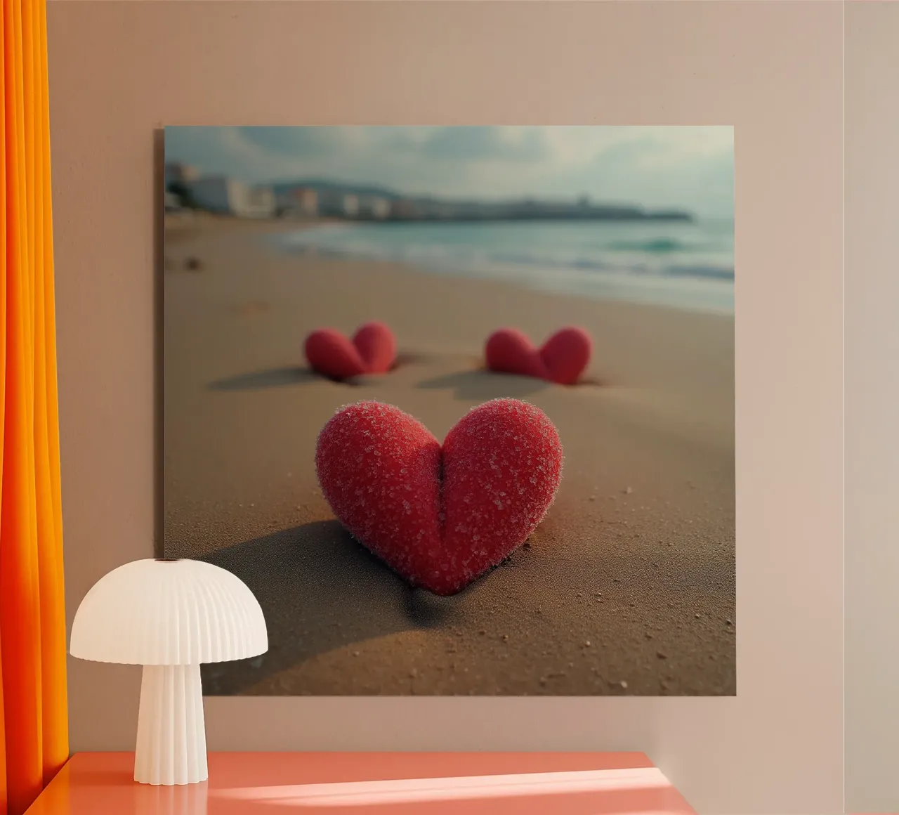 Cuori sulla spiaggia_3 alluminio dibond da Pink- und LoveArt by LK