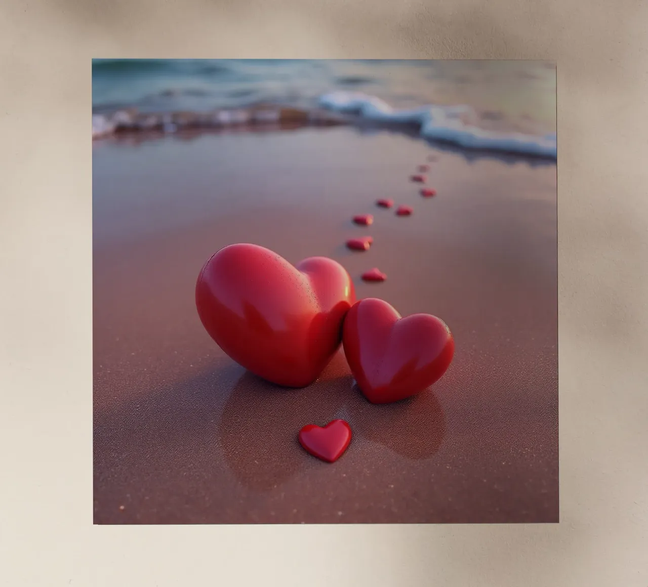 Cuori sulla spiaggia_4 pellicola backlit da Pink- und LoveArt by LK