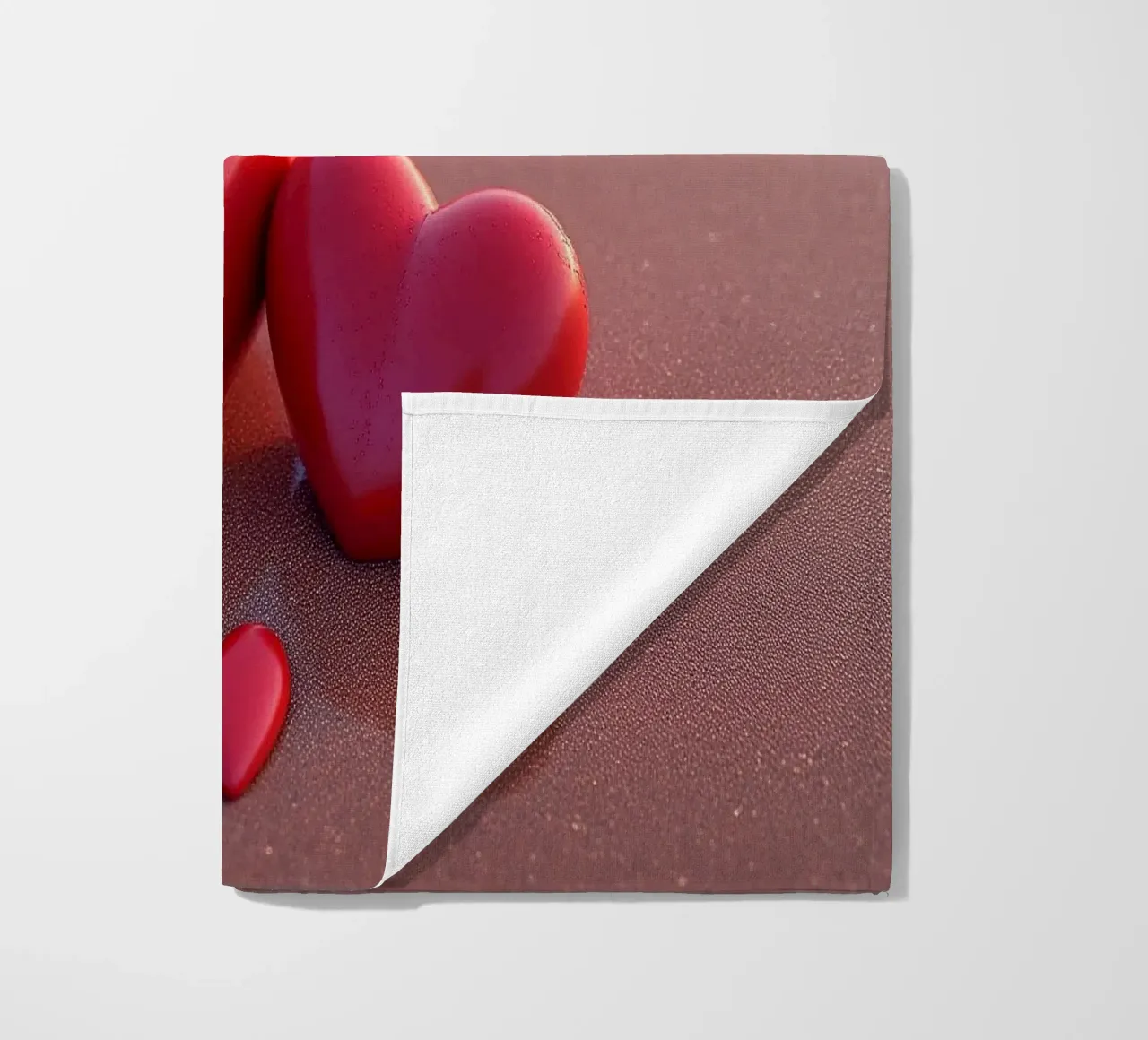 Cuori sulla spiaggia_4 telo mare da Pink- und LoveArt by LK