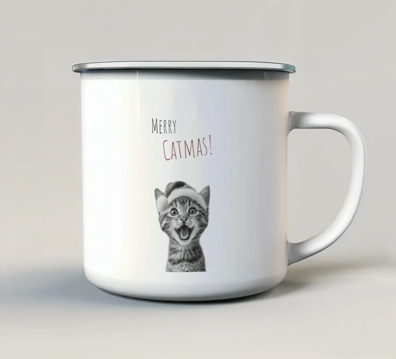 Auguri di Natale tazza in smalto da Melanie Viola