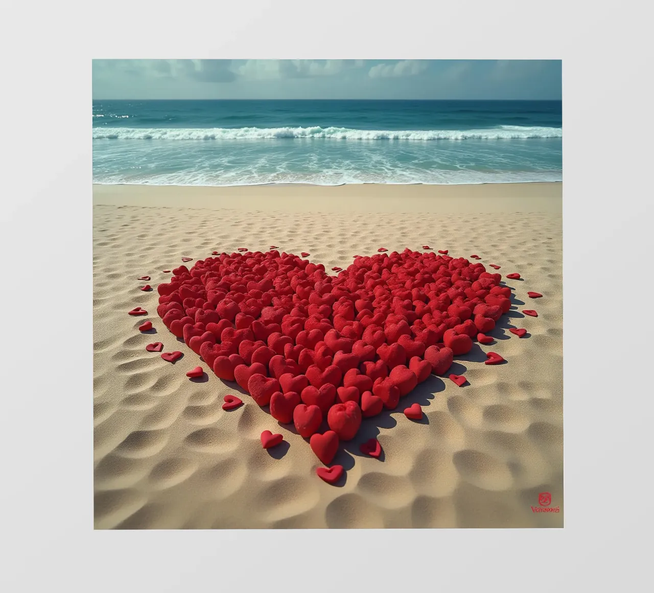 Cuori sulla spiaggia_6 pellicola backlit da Pink- und LoveArt by LK
