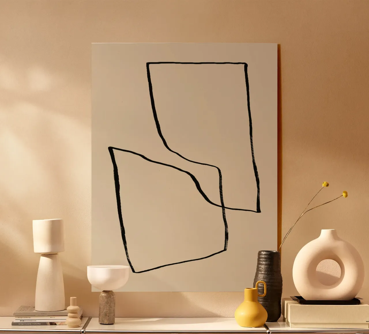 Linee astratte minimaliste plexiglass da Life of Pie