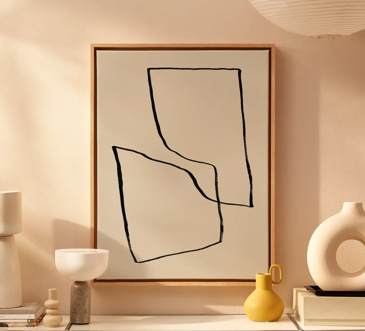 Linee astratte minimaliste tela da Life of Pie