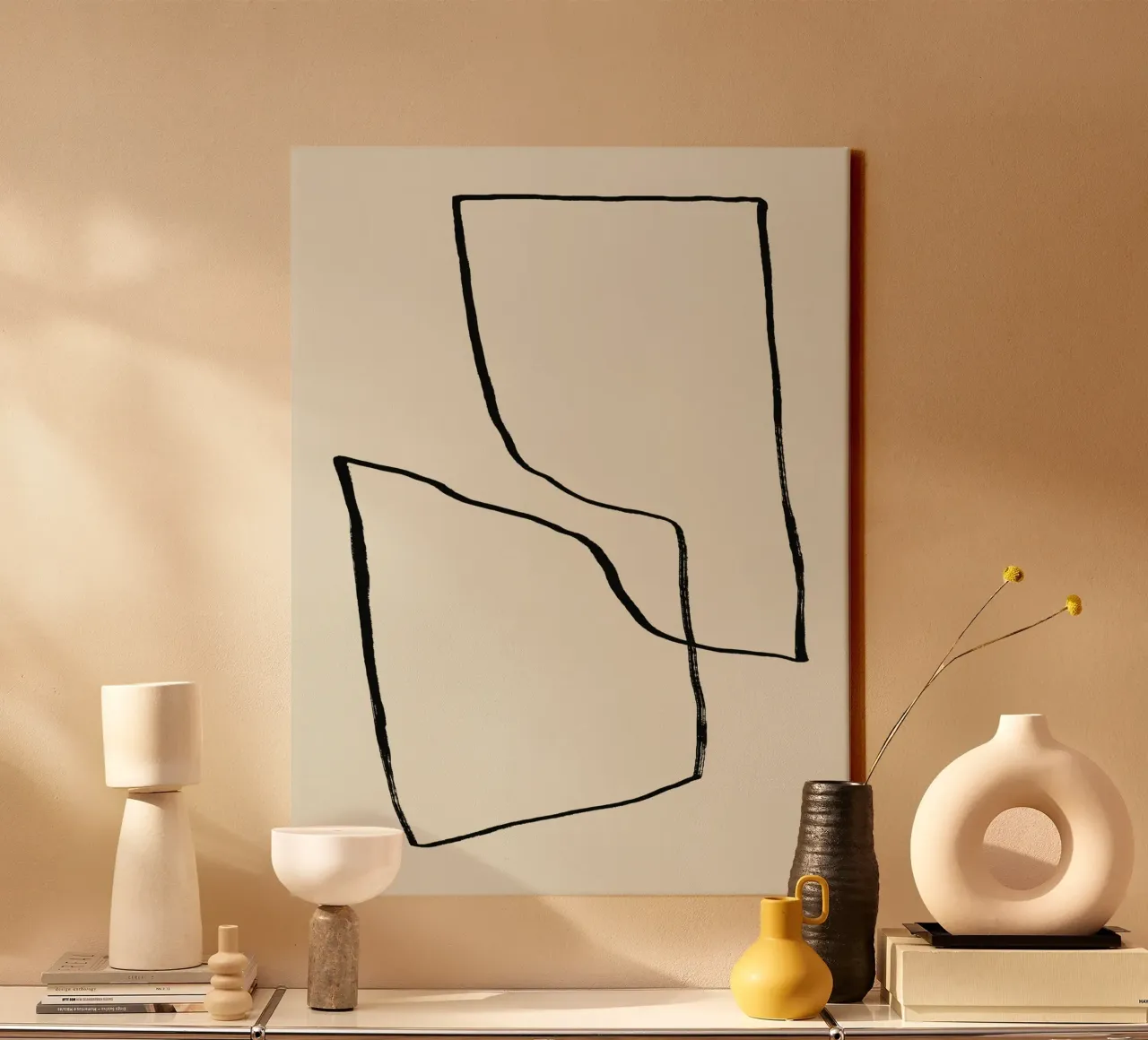 Linee astratte minimaliste tela da Life of Pie