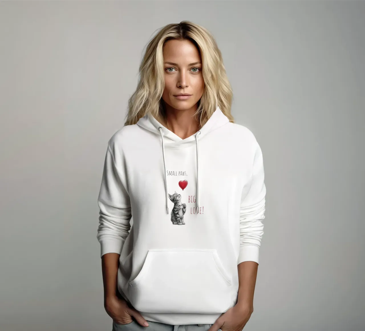 Grande amore felpa con cappuccio da Melanie Viola