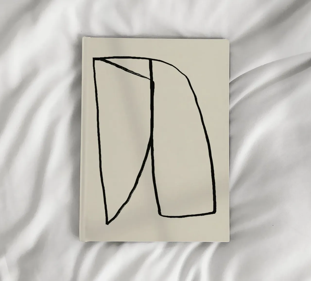 Minimalist Black Line Shape notebook by Life of Pie