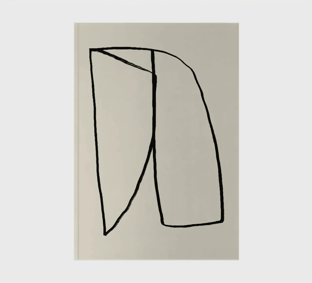 Minimalist Black Line Shape notebook by Life of Pie