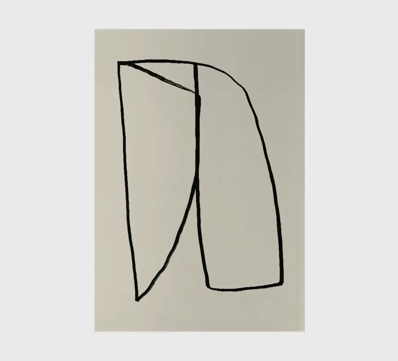 Minimalist Black Line Shape notebook by Life of Pie