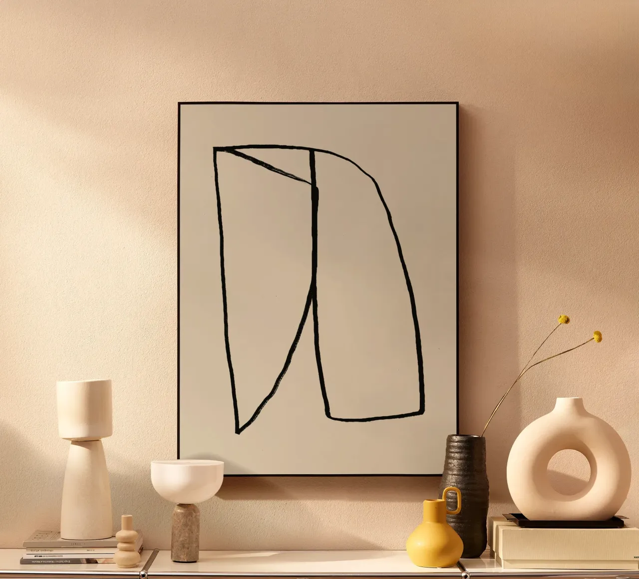 Linea nera minimalista alluminio dibond da Life of Pie