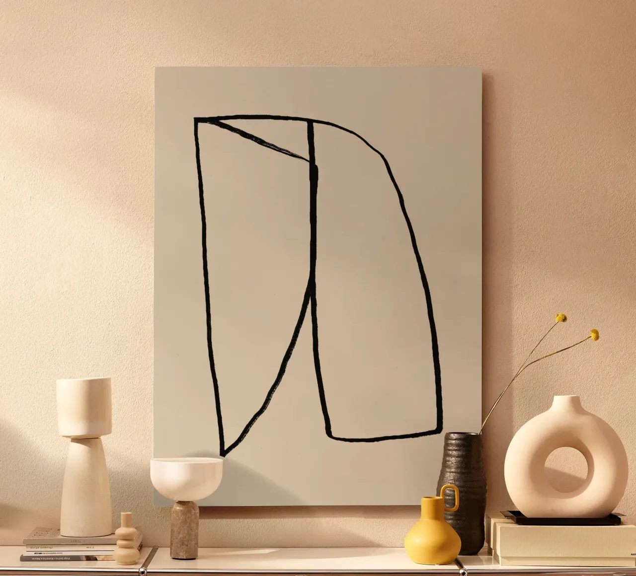 Linea nera minimalista alluminio dibond da Life of Pie
