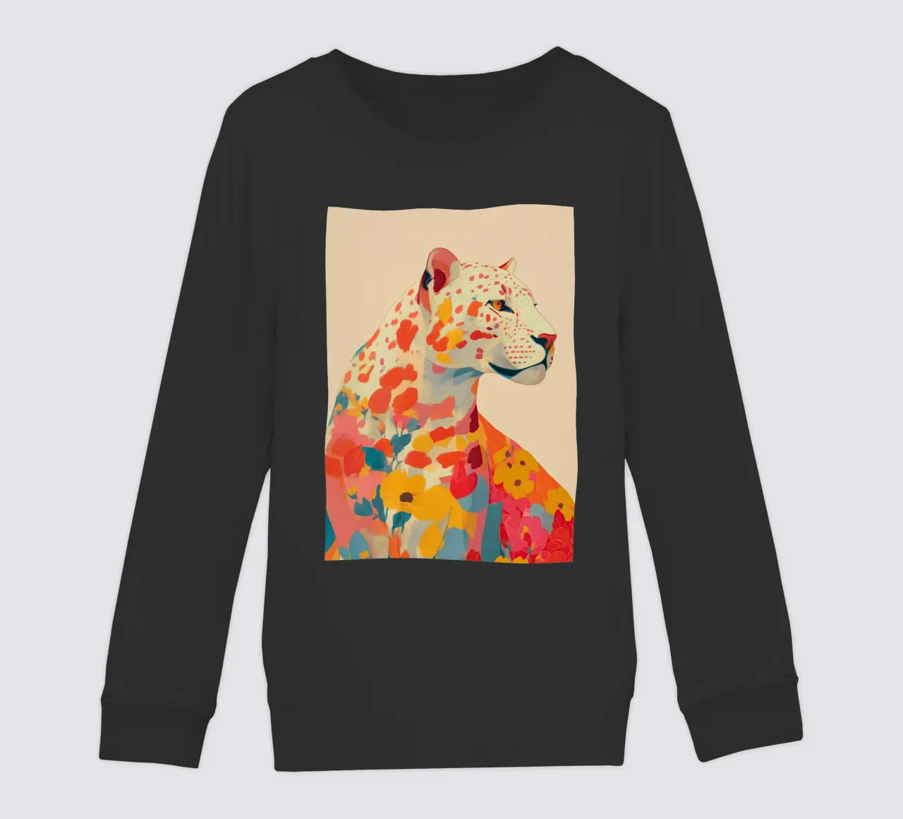 Leopard in Bloom felpa bambino da Luca