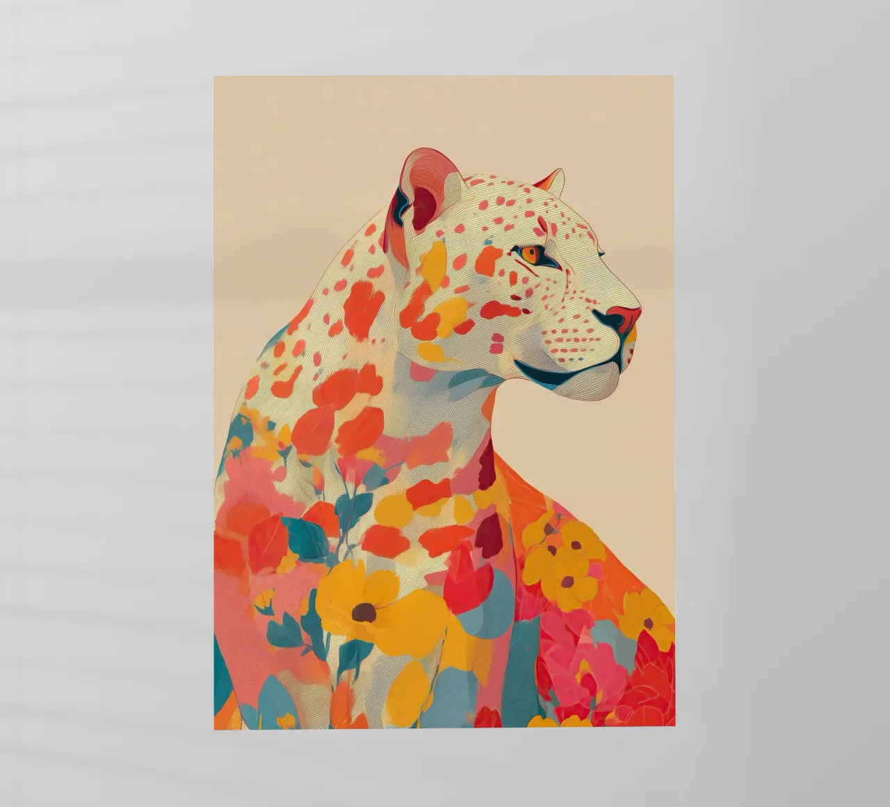 Leopard in Bloom pellicola backlit da Luca