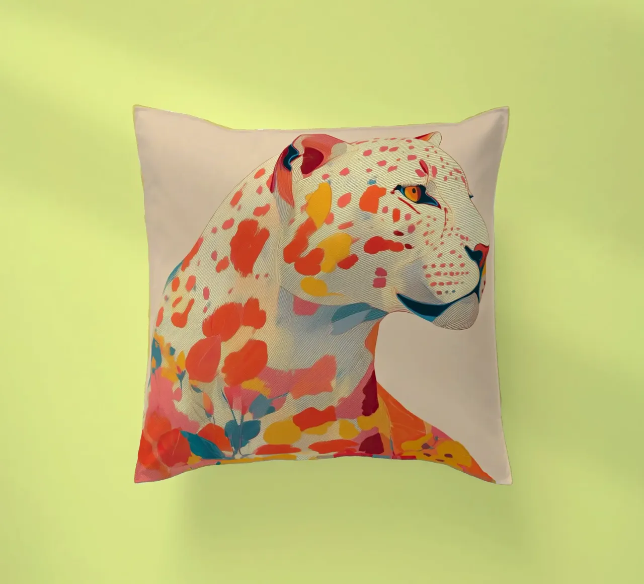Leopard in Bloom cuscino da Luca