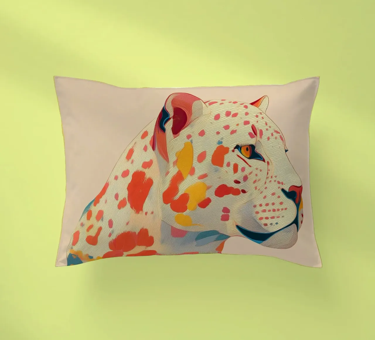 Leopard in Bloom cuscino da Luca