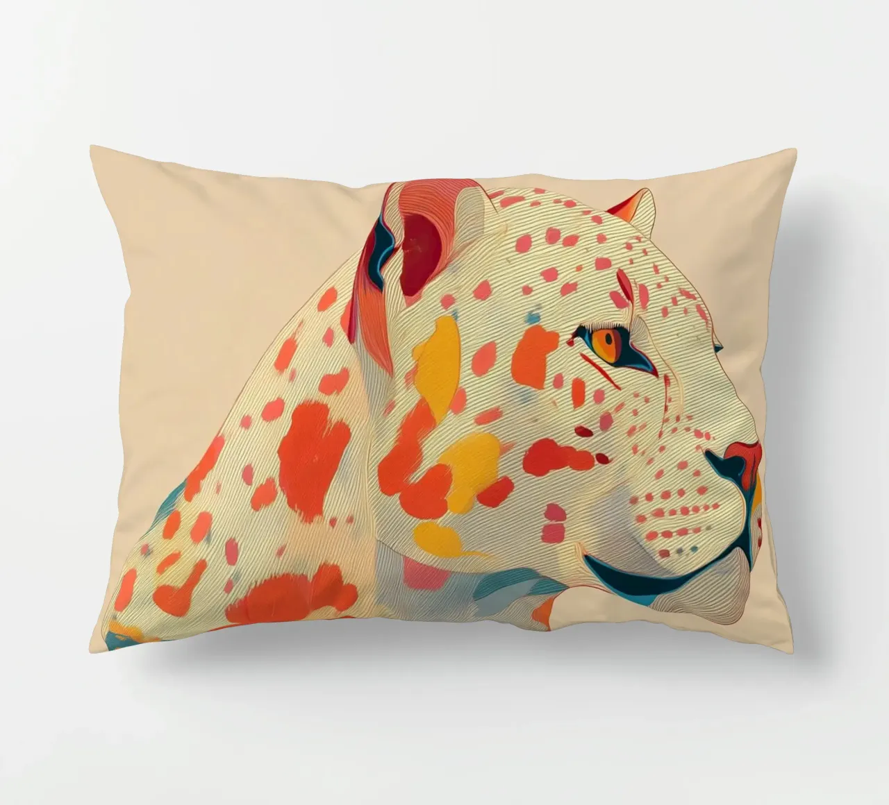 Leopard in Bloom cuscino da Luca