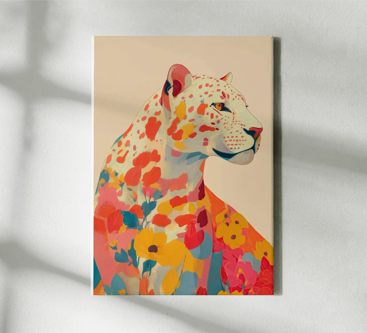 Leopard in Bloom tela da Luca