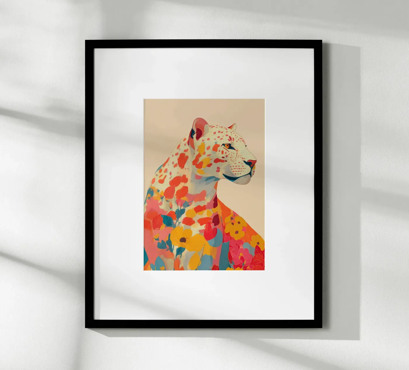 Leopard in Bloom Poster von Luca