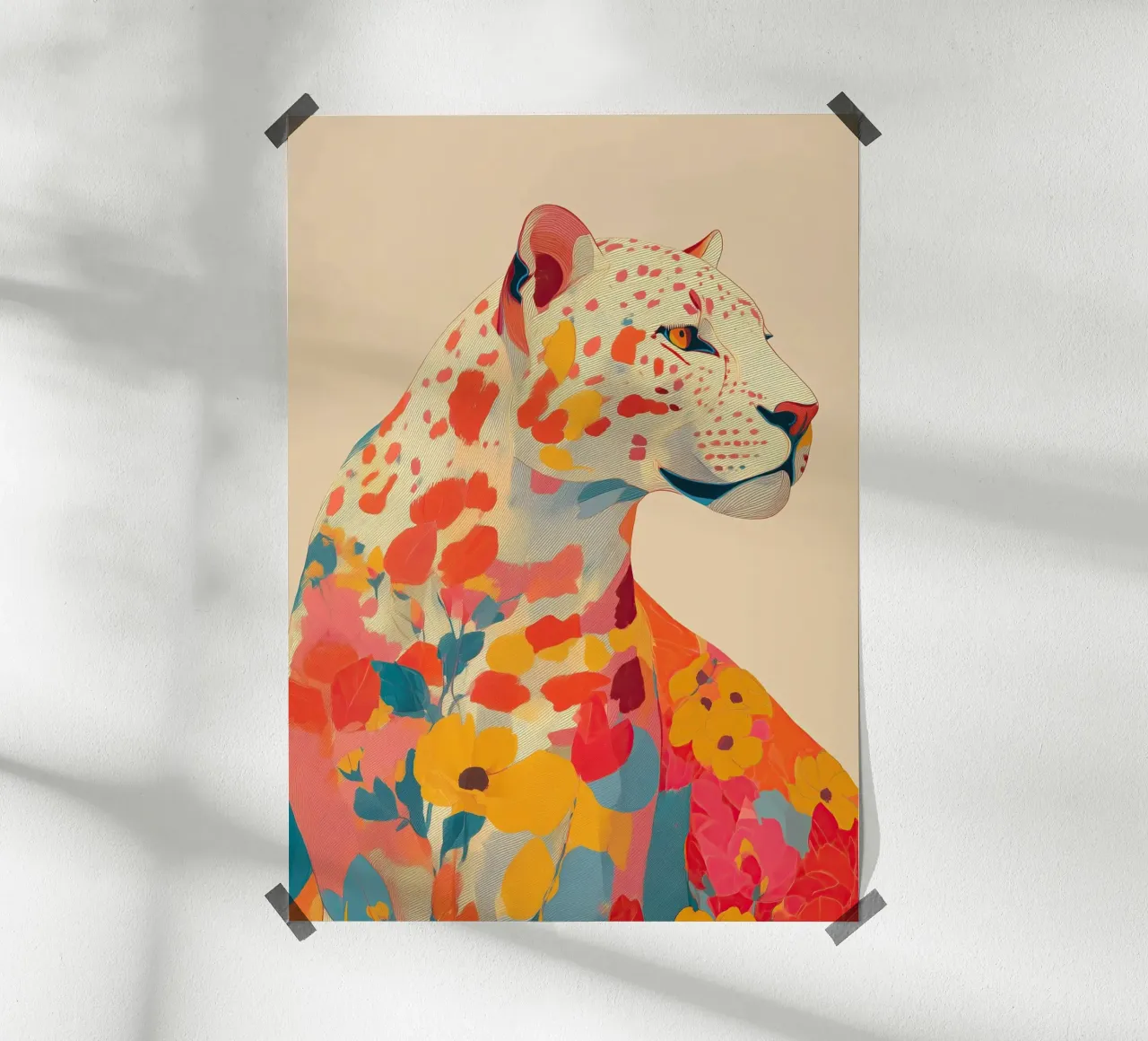 Leopard in Bloom Hahnemühle von Luca