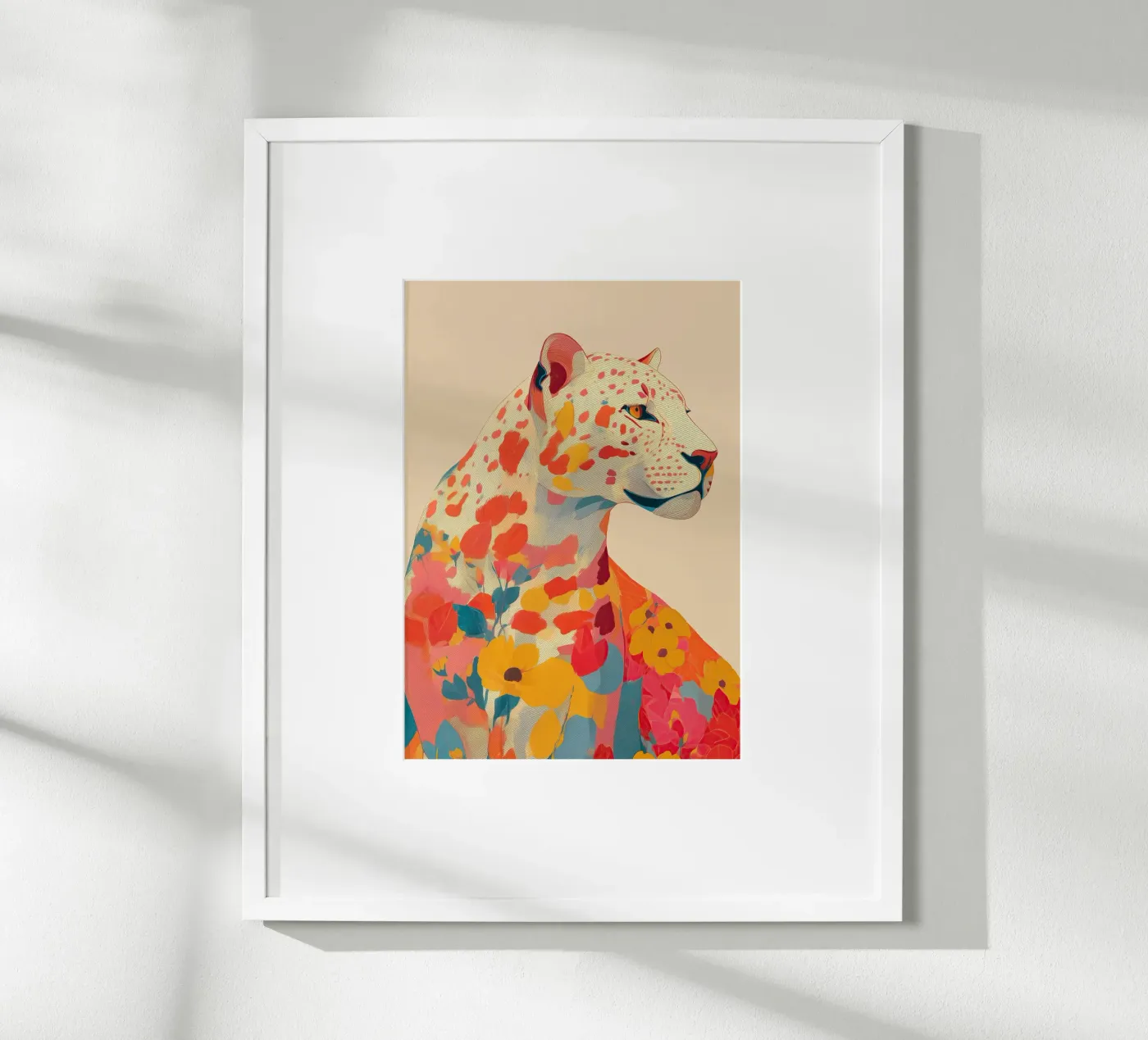 Leopard in Bloom Poster von Luca
