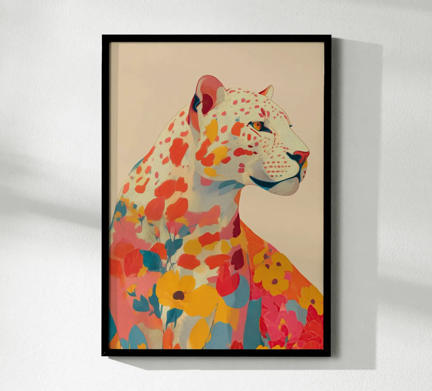Leopard in Bloom Poster von Luca