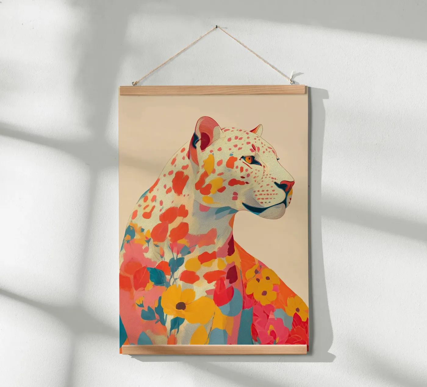 Leopard in Bloom Poster von Luca