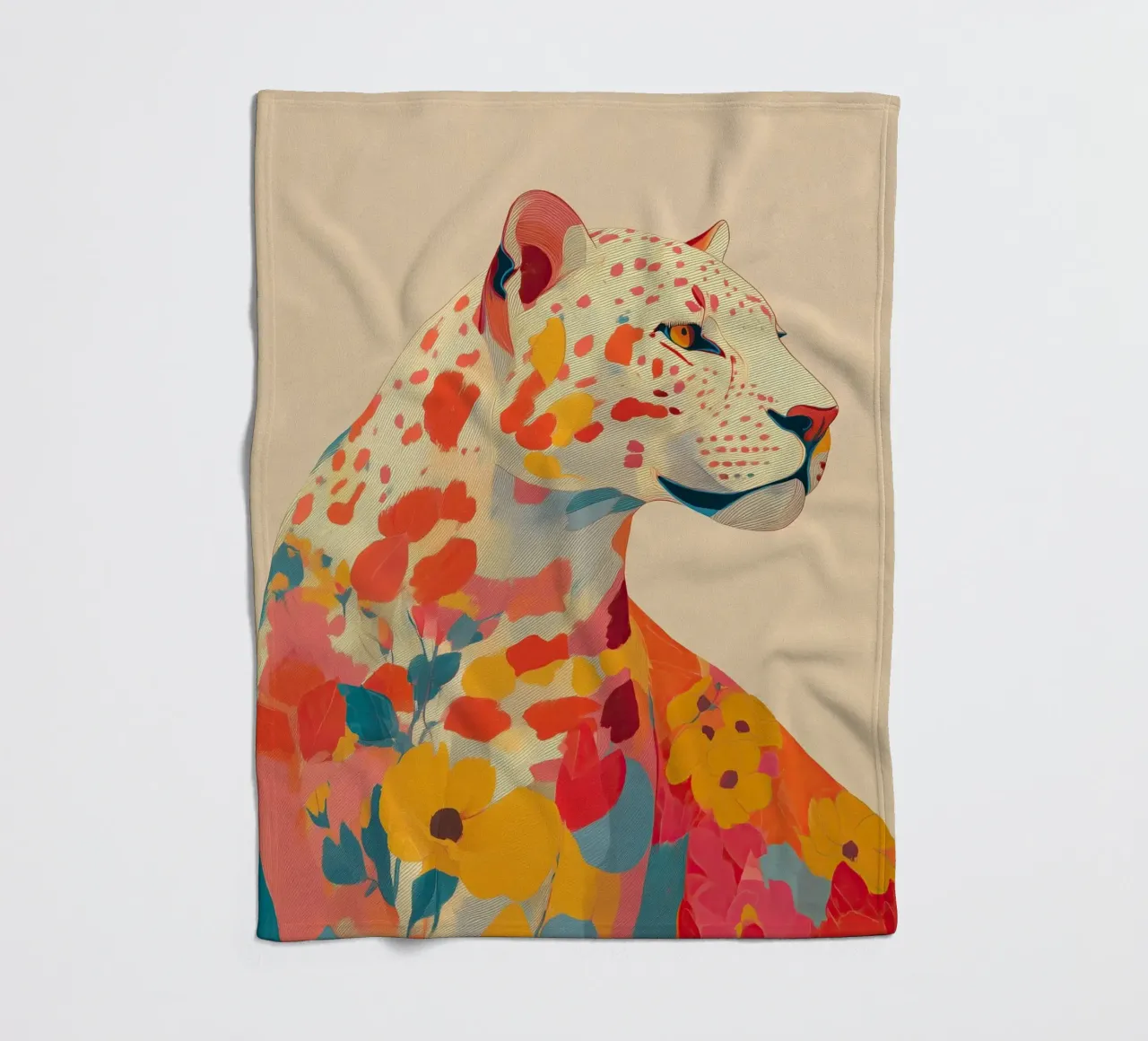 Leopard in Bloom coperta in pile da Luca