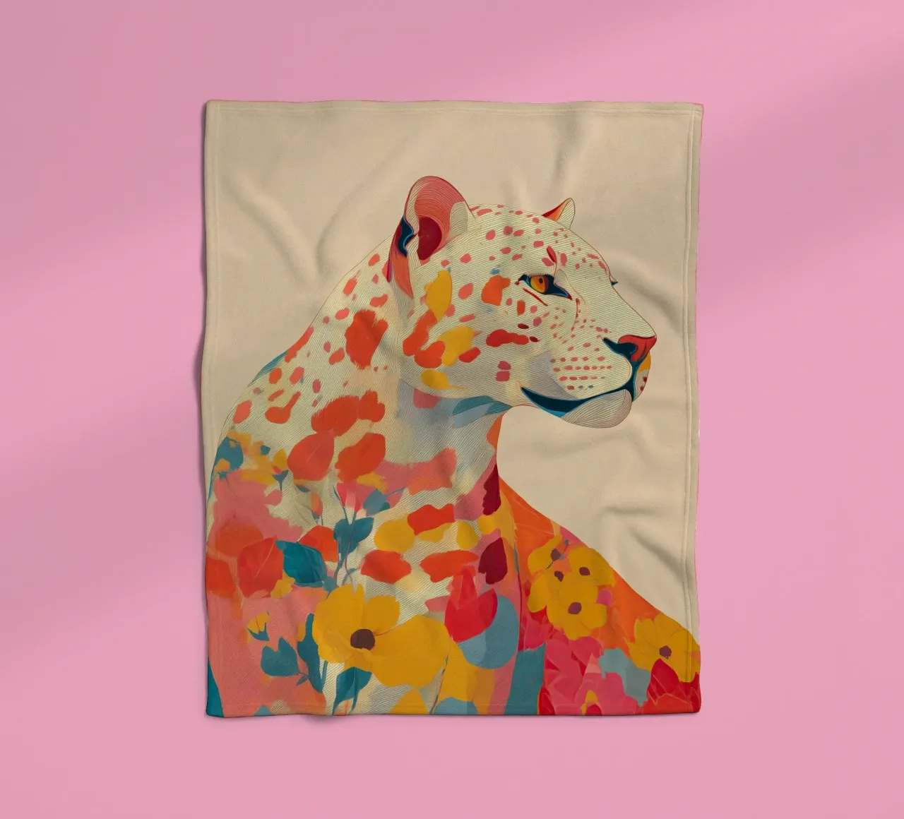 Leopard in Bloom coperta in pile da Luca