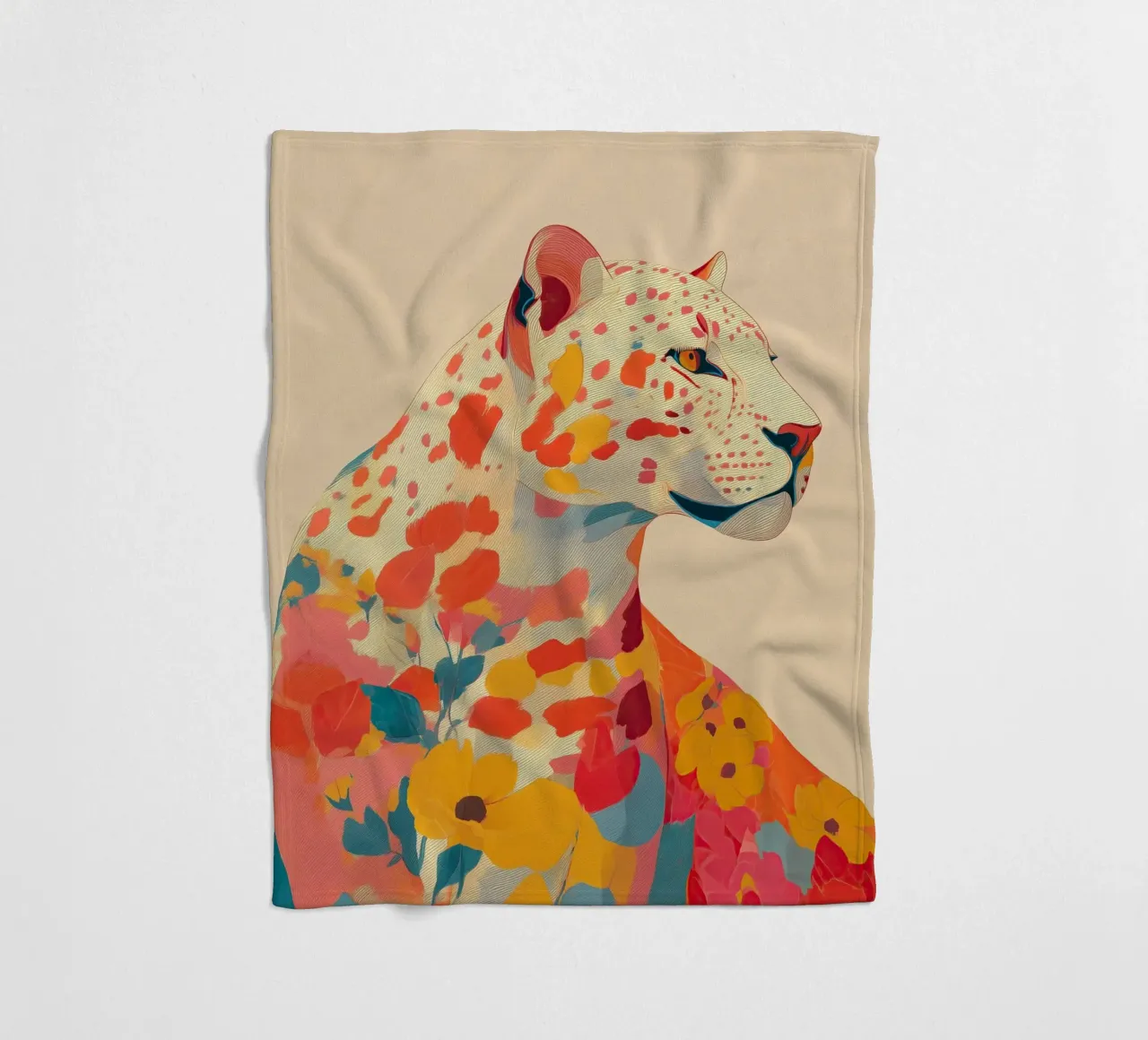 Leopard in Bloom coperta in pile da Luca