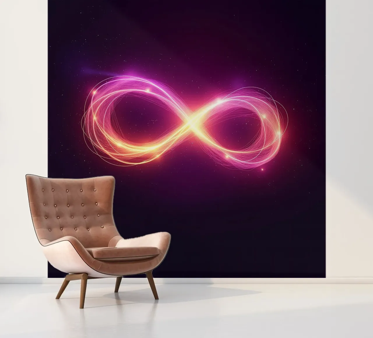 Oneindigheid_2 fotobehang van Pink- und LoveArt by LK