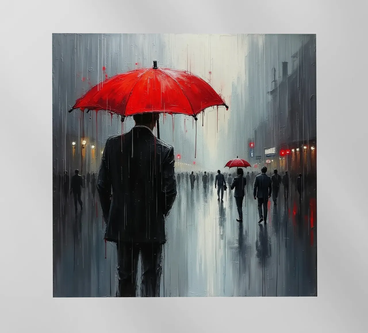 Walk in the rain_ombrello rosso_1 pellicola backlit da Fantasie & Mystikwelten by LK