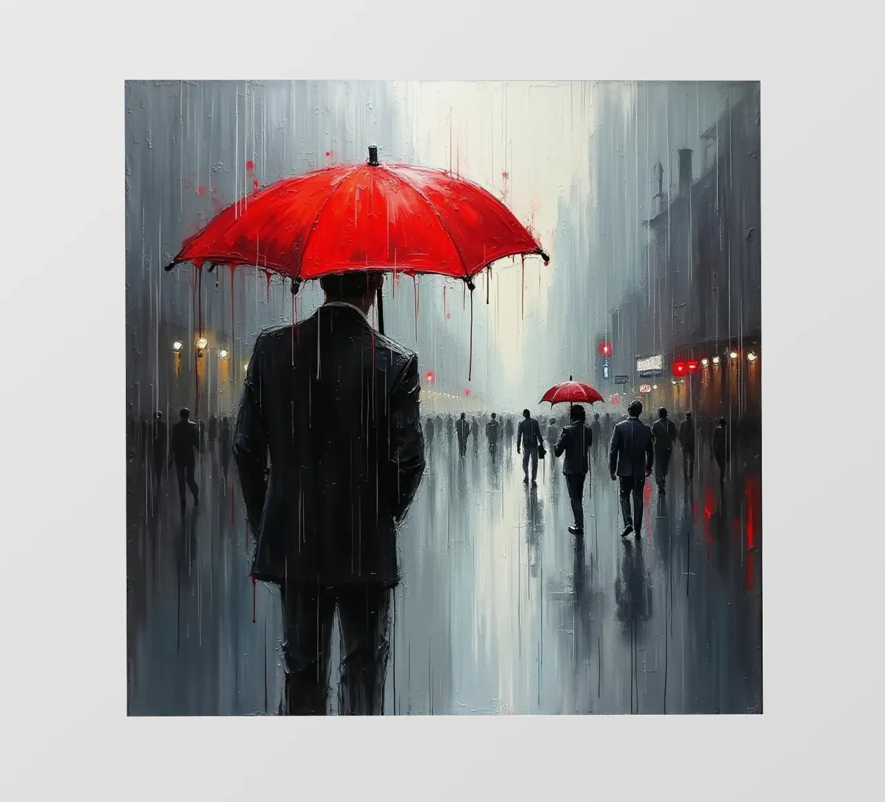 Walk in the rain_ombrello rosso_1 pellicola backlit da Fantasie & Mystikwelten by LK