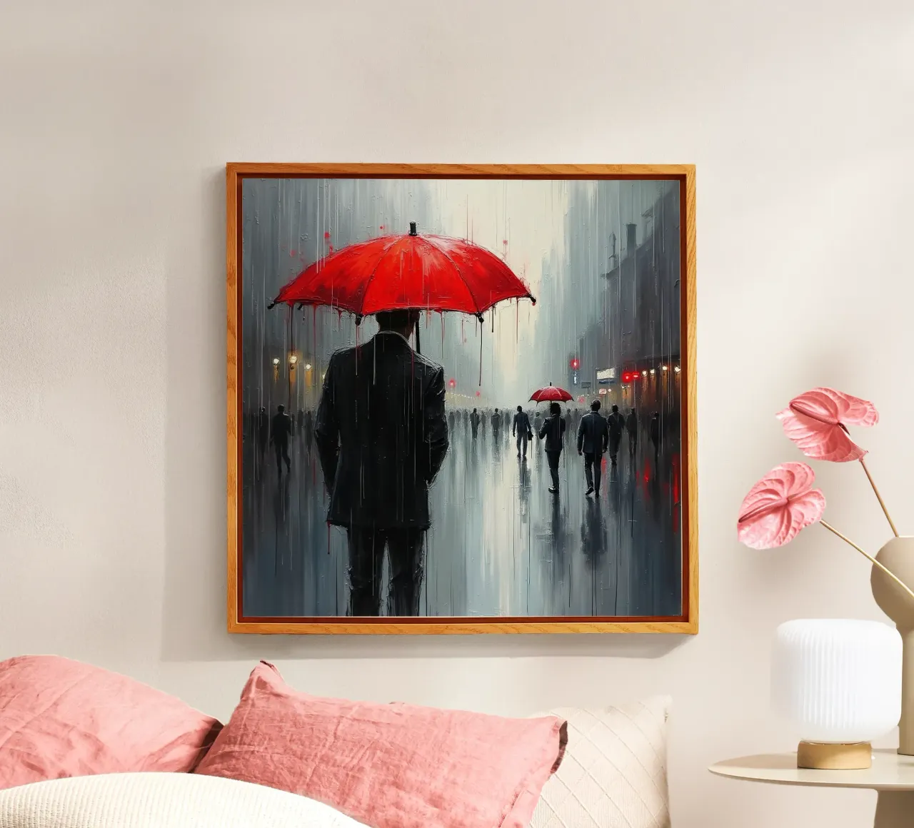 Walk in the rain_ombrello rosso_1 plexiglass da Fantasie & Mystikwelten by LK
