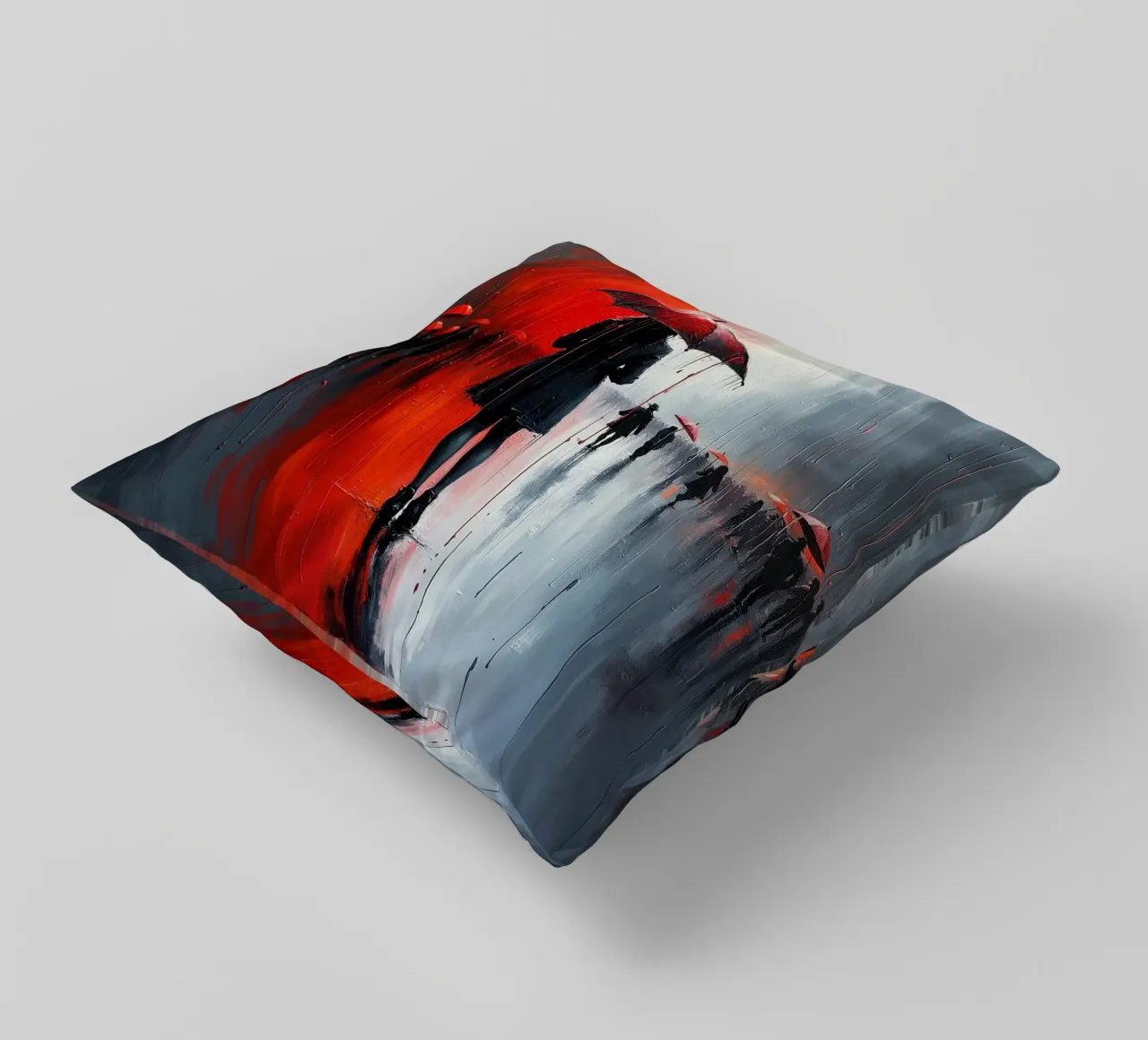Walk in the rain_ombrello rosso_2 cuscino da Fantasie & Mystikwelten by LK