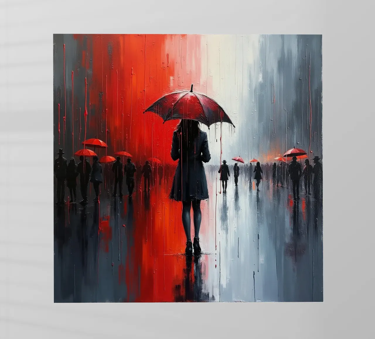 Walk in the rain_ombrello rosso_2 pellicola backlit da Fantasie & Mystikwelten by LK